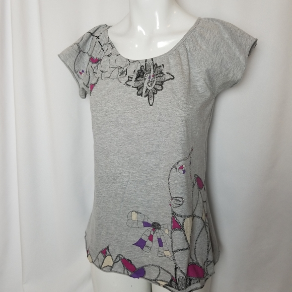 Ripcurl grey floral print short sleeve shirt - Picture 5 of 5